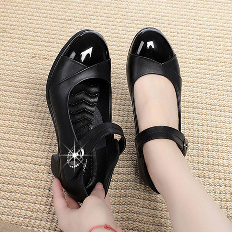 Fashion Women Shoes Heels High PU Leather Shoe Fashion Black Formal Ladies Shoe Non-slip